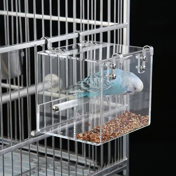 

Bird Feeder No Mess Automatic Seed Feeder Cage Parrot Canary Cockatiel