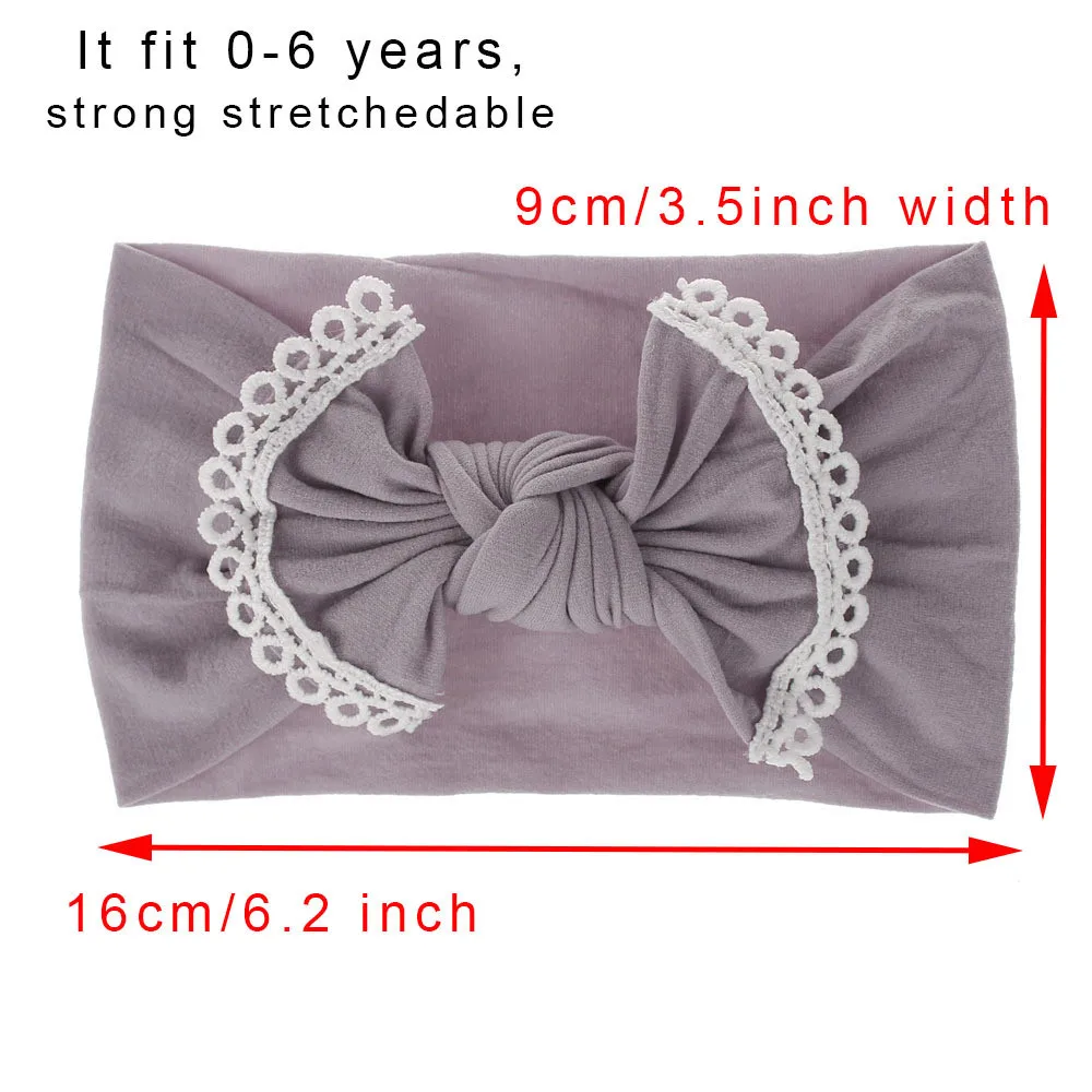 2020 Brand New Newborn Toddler Baby Girls Baby Bow Lace Elastic Hair Headband Hair Accessories Baby Gifts
