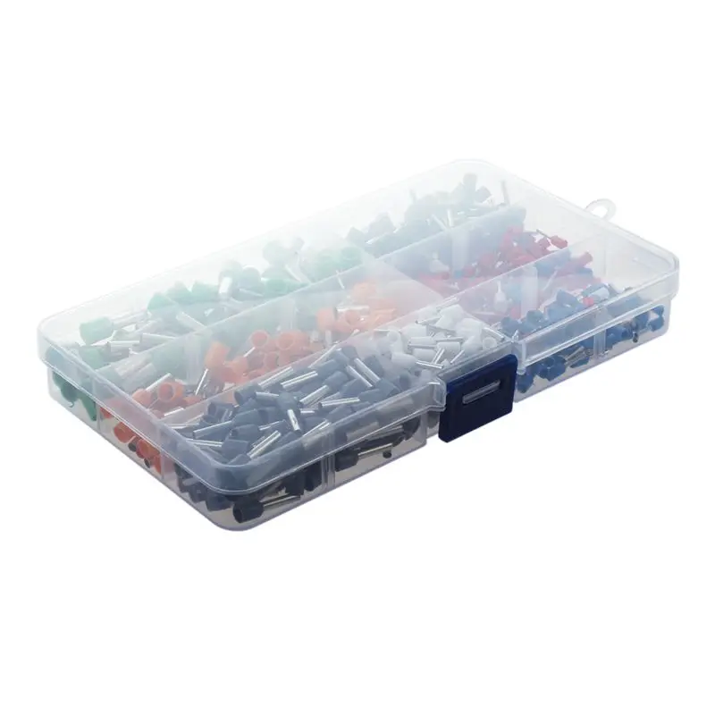 

600Pc Bootlace Ferrule Kit 0.5mm to 6mm 22-10AWG Cord End Terminal Cable Crimp