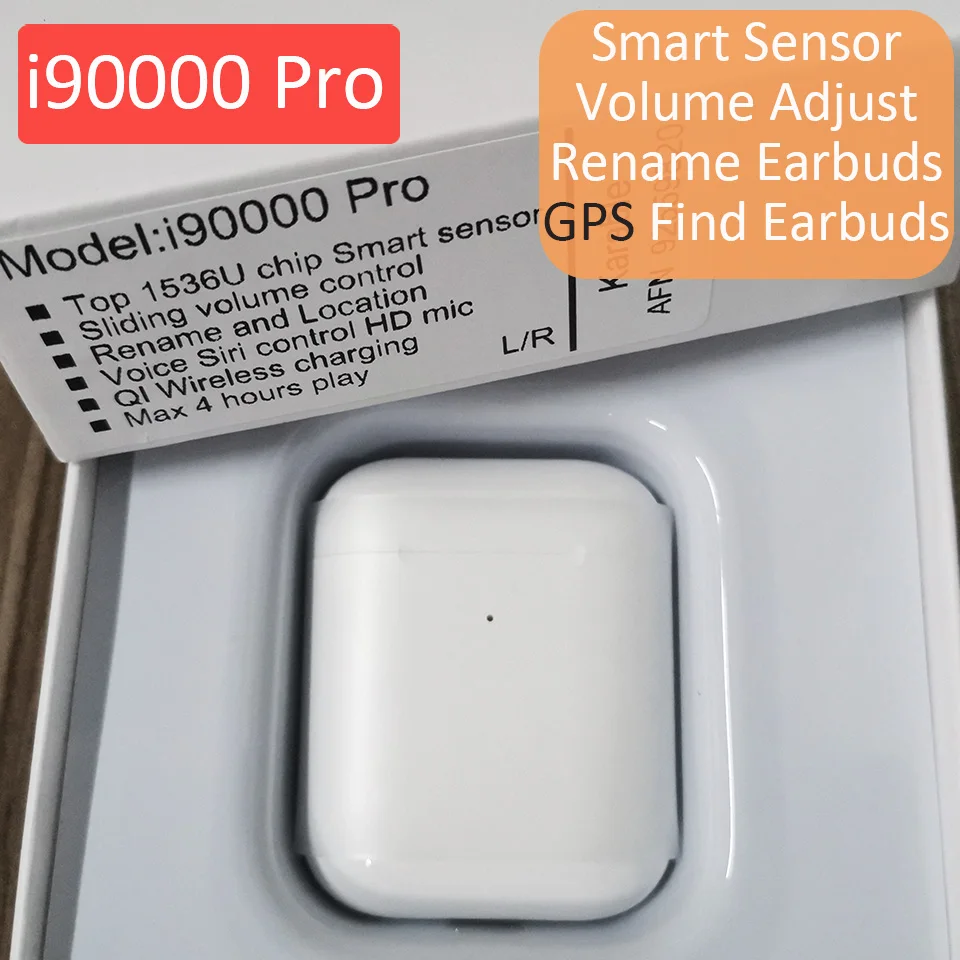Беспроводные Bluetooth наушники с gps и функцией управления громкостью i90000 Pro Tws Air 2, наушники с супер басом PK i9000 i50000 TWS