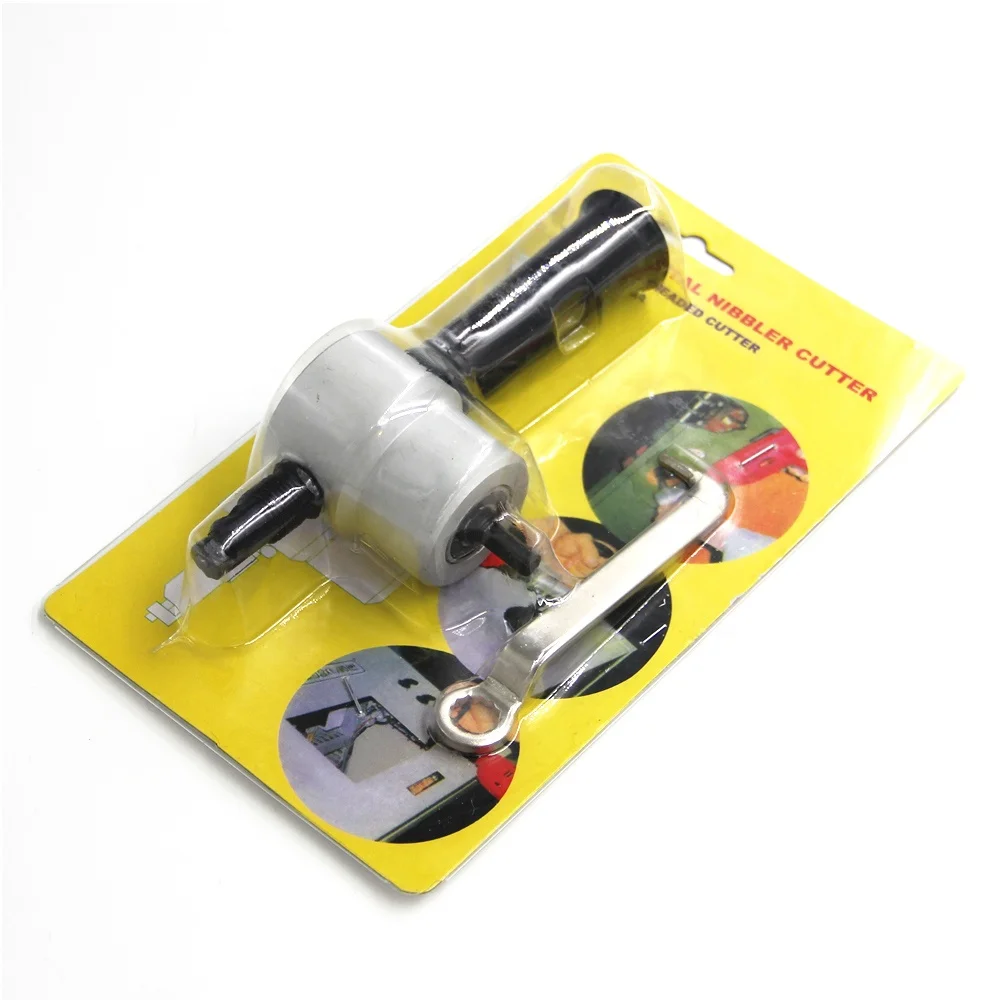 

Nibble Sheet Metal Cutting Double Head Sheet Nibbler Saw Cutter Tool Drill Attachment Free Cutting Tool Cut Tool Accessories