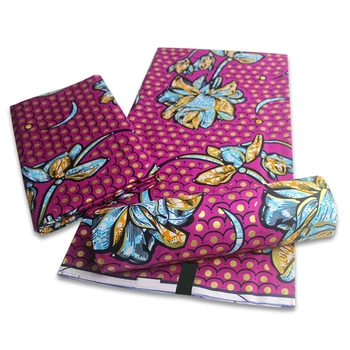 

100% Cotton Veritable Ankara Wax Prints Fabric 6 Yards Ankara African Ghana Wax High Quality Real Nigeria Golded Wax Fabric