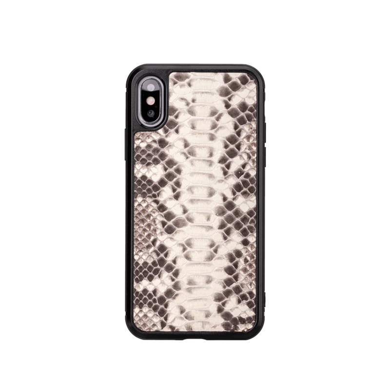 

Genuine Leather Phone Case For IPhone X XS Max XR Realistic Snake Pattern For Apple 5 5S SE 6 6S 7 8 Plus Fitted Phone Case