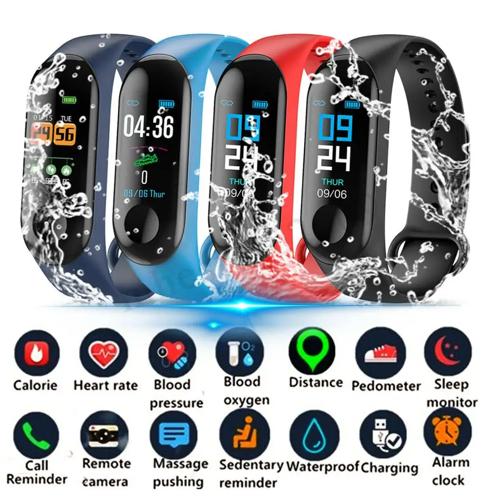 

M3 Smart Watch Men Fitness tracker Smart Bracelet Heart Rate Monitor Waterproof Smart Wristband Watch relogio masculino feminino