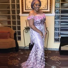 

Floral Plus Size Aso Ebi Party Dresses Long Mermaid Cap Sleeves Handmade Flower Evening Gowns Zipper Back Custom Made Beaded