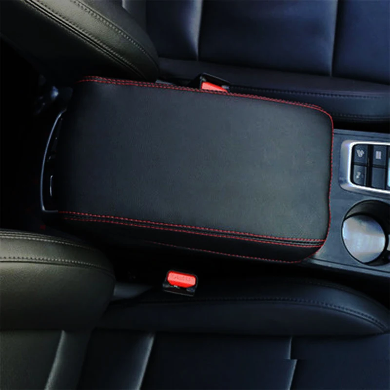 Car Armrest Box Trim Cover For Hyundai Tucson TL Auto Leather Arm rest Case Cushion Car Styling Accessories