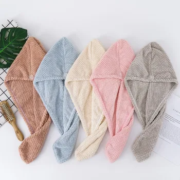 

Family Match Hair Towel for Daily Life Solid Soft Coral Velvet Unisex Hair Towel for Adult Kid Water Absorbable Cloth