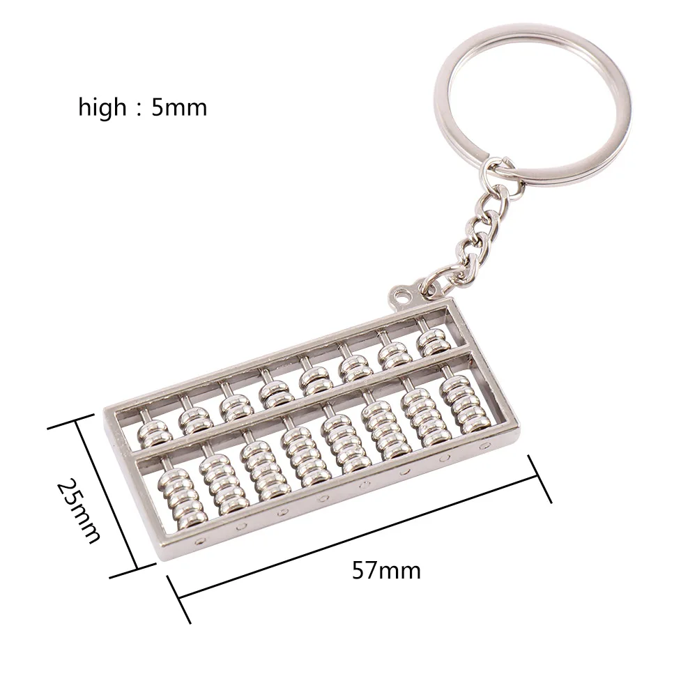Креативный 8 рядов счеты брелок Роскошный металлический брелок уникальный математический кулон аксессуары автомобильный брелок лучший подарок