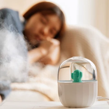 

Cute Cartoon Household Air Humidifier Transparent Half Cover Spray Portable USB M2EE