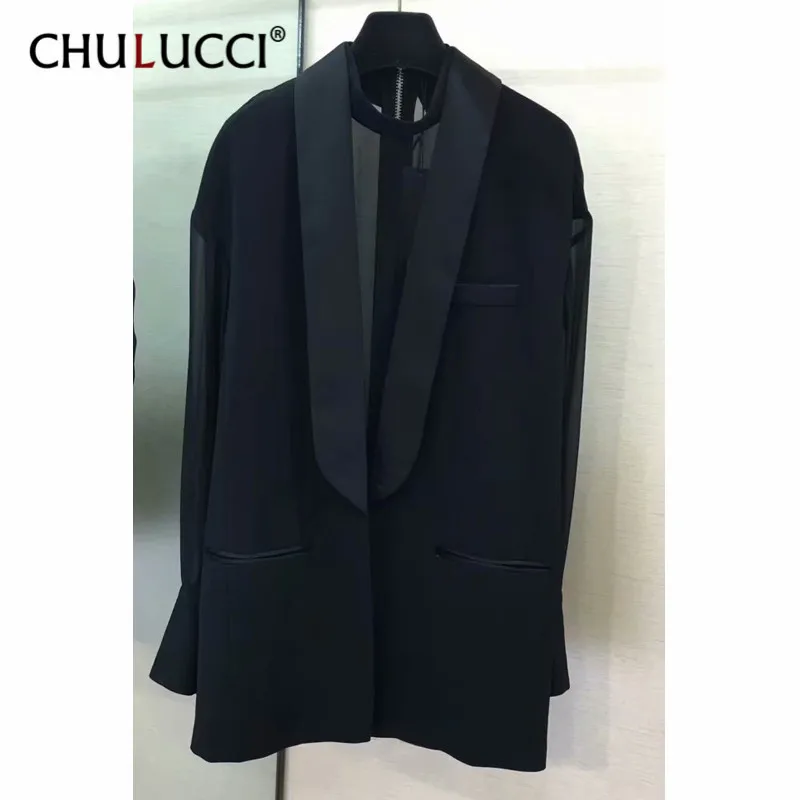 

8.12 2019 Fashion Autumn New Sexy Inside Splicing Fake Two-piece Shirt Women Long Sleeve White Blouse Blazer Girl