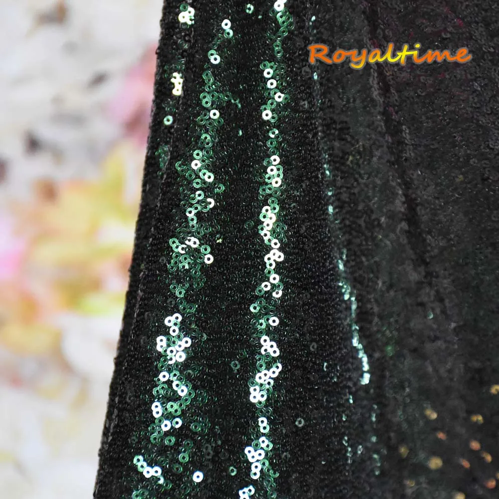 Royaltime Shimmer темно-зеленая ткань с блестками на 0,5 ярд двусторонний стрейч вышитая сетка африканская кружевная ткань для платья шитья