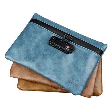 

Smell Proof Tobacco Bag Portable Travel Activated Carbon Coded Lock Smell Proof Tobacco Bag Storage Case Faux Leather Handbag