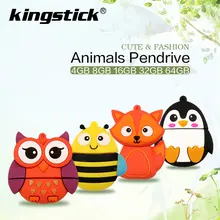 Милый мультяшный Пингвин сова лиса стиль usb флеш-накопитель usb 2,0 4 ГБ 8 ГБ 16 ГБ 32 ГБ универсальная флешка, подарок