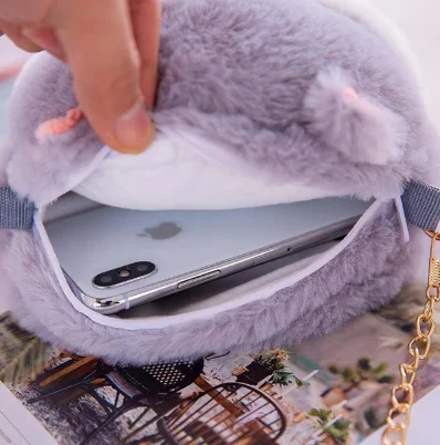 new small fresh literary dumb cute hamster coin purse girl cute crossbody shoulder bag