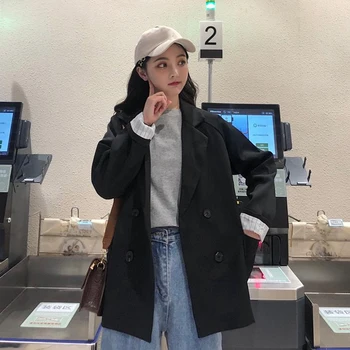 

GOOHOJIO 2020 New Solid Color Temperament Coat Women Casual Blazer for Women Long Sleeve Autumn Summer Women's Blazer Jackets