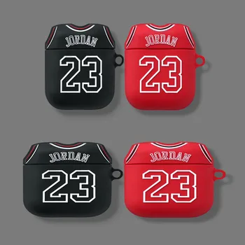 

For Airpods Pro Case jordan Soft Silicone Cover For Airpods 2 Case Cute Funda Coque Earphone Accessories NO.23 Keychain Cases