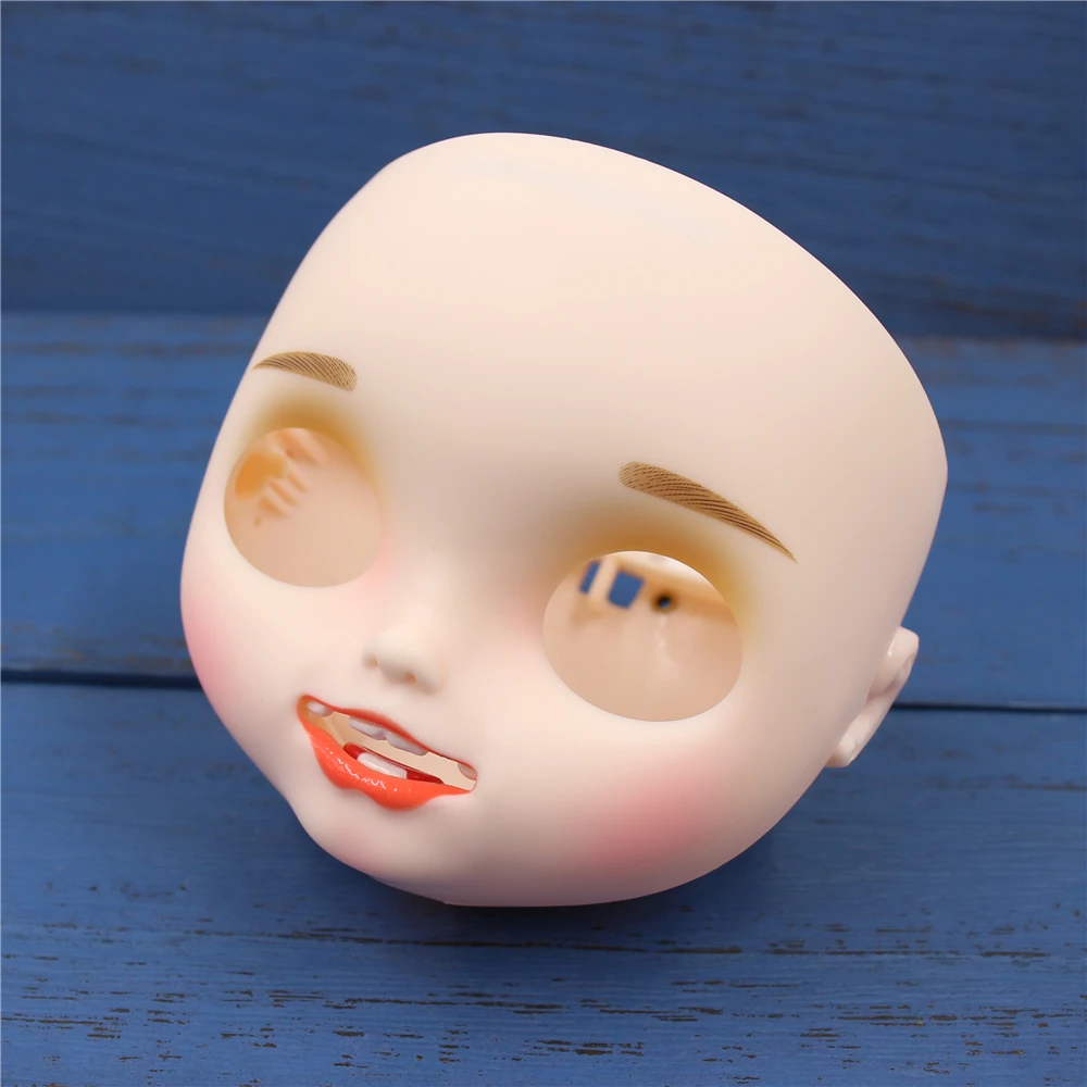 Neo Blythe Doll Matte Faceplate with Makeup, Mouth & White Skin 15
