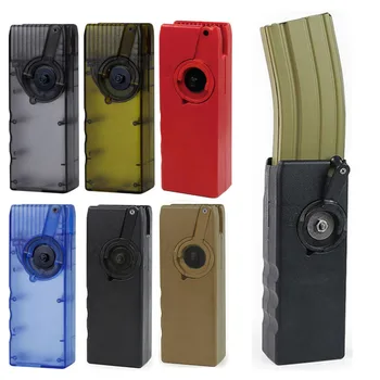 

Paintball M4 BB Speed Loader 1000rd Rounds Hand Crank Quick Loader Airsoft Military AK MP5 G36 Magazine Bullet Clip for Hunting
