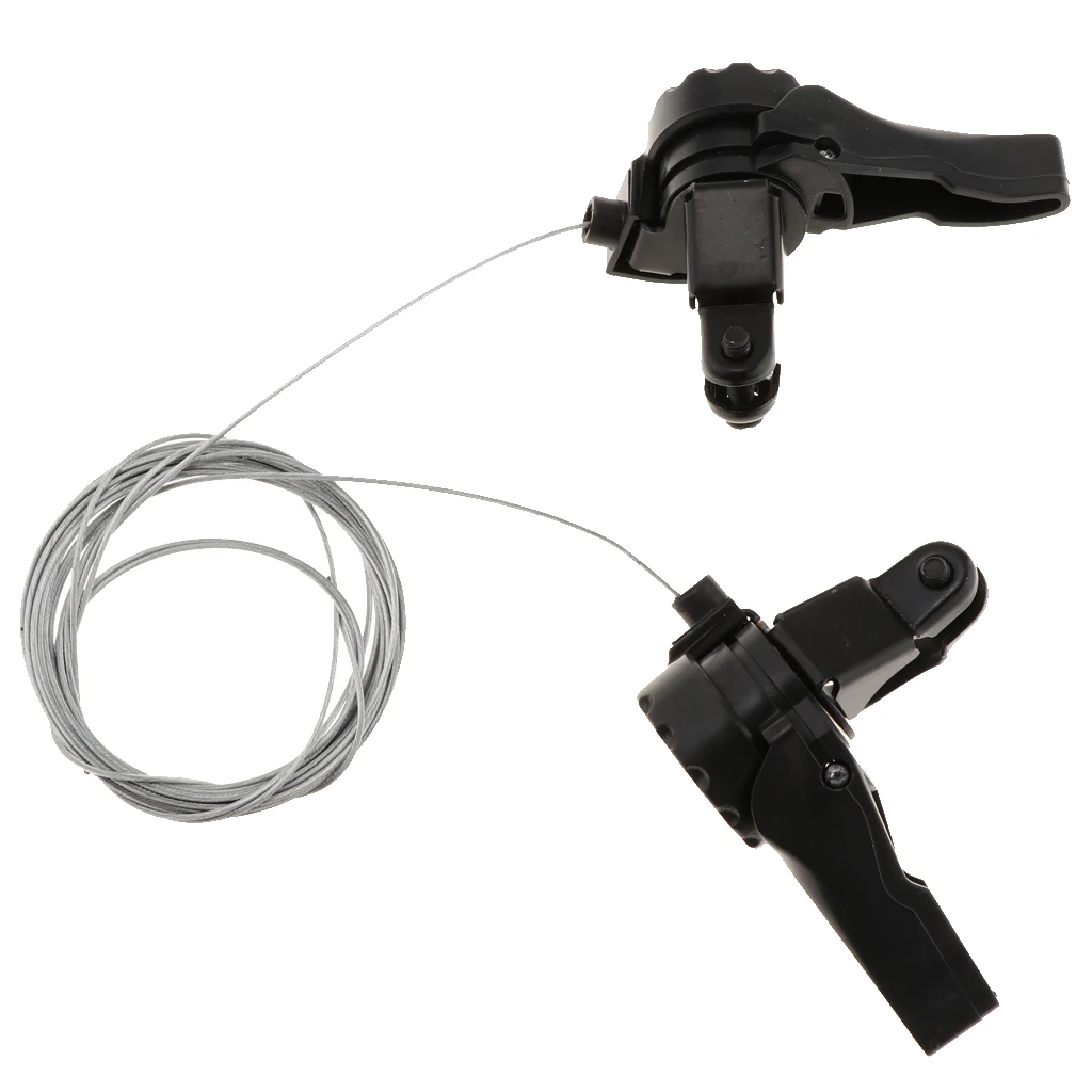 1 Pair 3x 5/6/7 Speed Thumb Gear Shifter Levers with Inner Cables Bicycle Shifters for Mountain Bike/Road Bike/Folding Bike