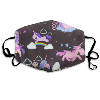 

Face Mask Cartoon Rainbow Unicorn Designer Cycling Half Face Earloop Dust Mask For Men