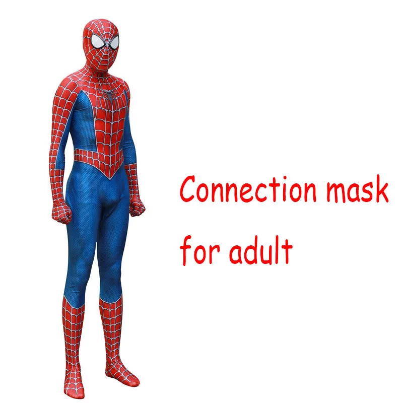 For adult Костюм для косплея «вдали от дома», гибридный костюм Raimi Spider, маска, боди Zentai, Комбинезоны на Хэллоуин для детей, взрослых мужчин - Цвет: For adult