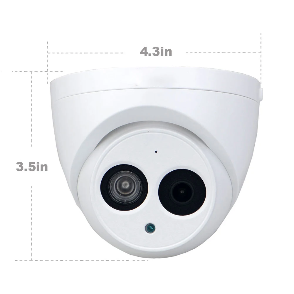 Dahua IPC HDW4433C A 4 МП HD POE сетевая ИК Мини купольная ip камера Starlight Встроенная