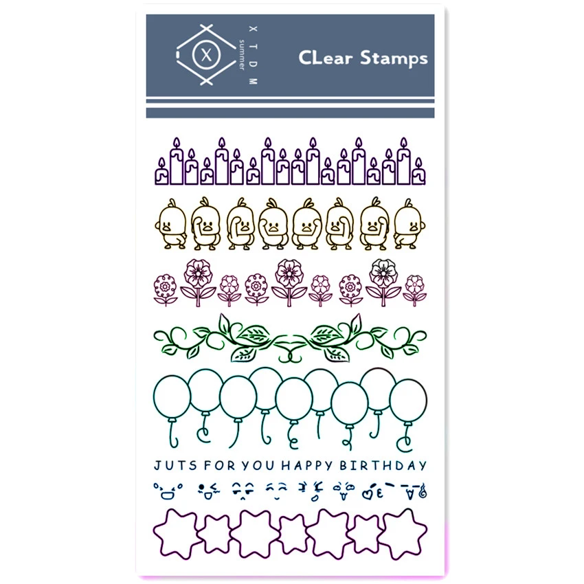 Hot sale star Transparent Clear Stamps / Silicone Seals Roller Stamp for DIY scrapbooking photo