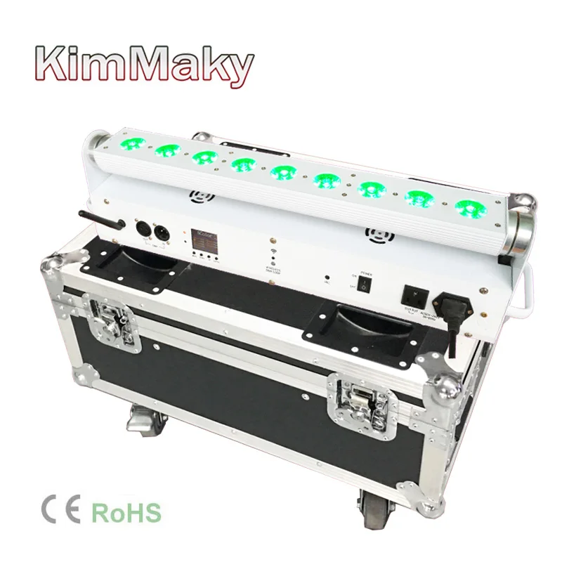 6 светильников с чехлом RGBWAUV светильник для батареи 9 светодиодов длинный свадьбы