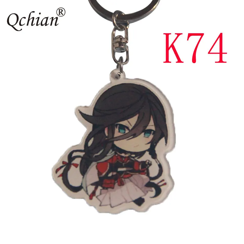 Горячие игры Touken Ranbu онлайн Мужская боевая команда ПВХ декоративный кулон брелок