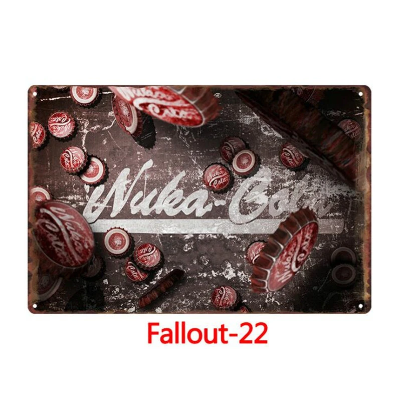 Винтажная игра Fallout 3 4 Ретро металлический оловянный плакат с подписью металлический знак паб домашняя доска металлический винтажный домашний Декор стены искусства бара украшения