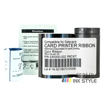 

for Datacard 535000-002 YMCKT Color Ribbon 250prints use in CD800 CP40 CP40+ CP60 CP60+ CP80 ID Card Printer