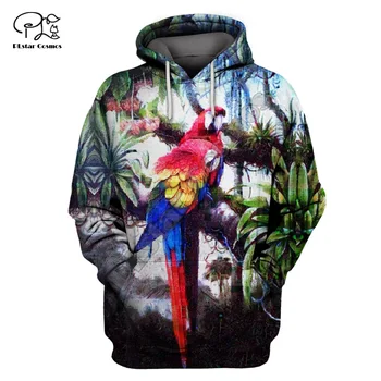 

parrot Men / Women 3D print casual hoodies sparrow animal bird hoodie Harajuku Parrot shirt / Hoodies / Sweatshirt 7XL