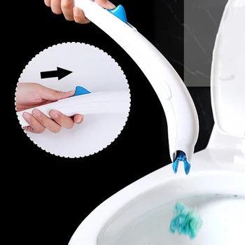 

Disposable Cleaning Toilet Brush Replaceable Concentrated Detergent Head for Home Bathroom Cleaning Brush