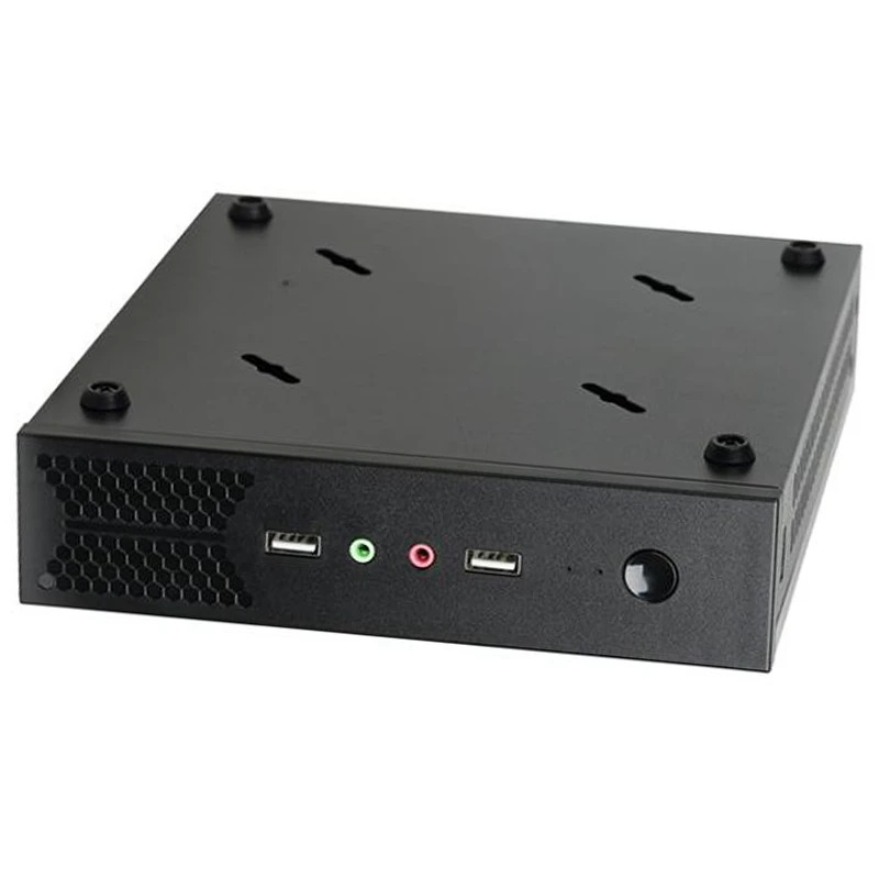 Мини T5 тонкий мини ITX чехол для компьютера черный USB2.0 HTPC WIFI антенна порты без