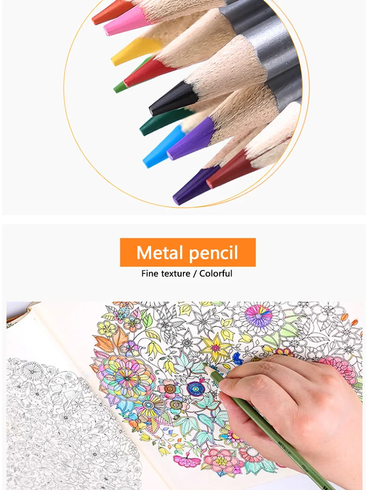 Coloridos e Lápis de Desenho Lápis de Artista Conjunto para Colorir em Livros de Caixa de Presente Lápis Peças Profissional h & b Conjunto-60 5 Lápis de cor