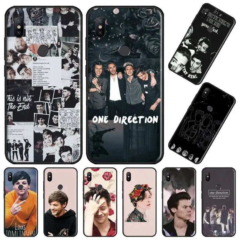 

One Direction Soft black Phone Case For Xiaomi Mi A1 A2 5 6 6PLUS 8 9 SE Lite MIX 2 2S MAX 2 3 Pocophone F1