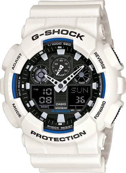 Японские наручные часы Casio G-SHOCK GA-100B-7A с хронографом | Наручные