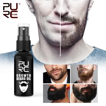 

PURC 2pcs Men Growth Beard Oil Anti Hair Loss Men Beard & Beard Growth Grooming Mustache Maintenance Treatment Beard Care