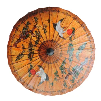 

1pc Classic Hand-painted Oil-paper Umbrella Decorative Handmade Umbrella Oiled Paper Umbrella Crafts for Bar Store Tearoom Decor