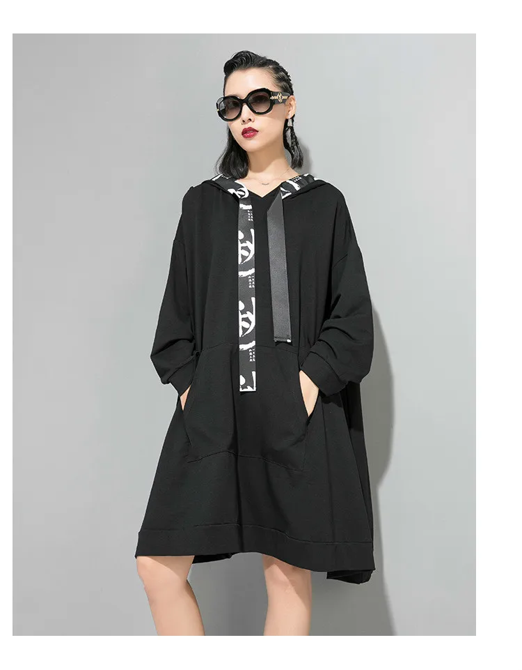 Max LuLu Fashion Korean Brand Ladies Designer Autumn Clothes Womens Hooded Hoodies Loose Casual Long Sweatshirts Plus Size