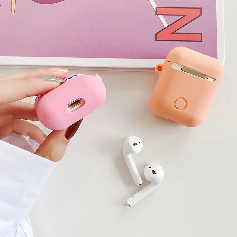 Мультяшные беспроводные bluetooth наушники чехол для Apple AirPods силиконовые зарядки наушники Чехлы для Airpods защитный чехол
