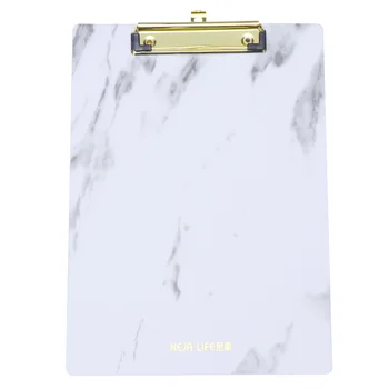 

Marble A4 Size PP Clipboard File Folder Stationary Board Hard Board Writing Plate Clip Report Office Supplies