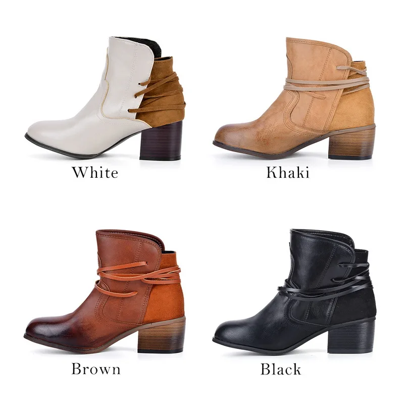 ADISPUTENT Boots Women Leather Shoes For Winter Boots Shoes Woman Casual Spring botas mujer Female Ankle Ladies botas