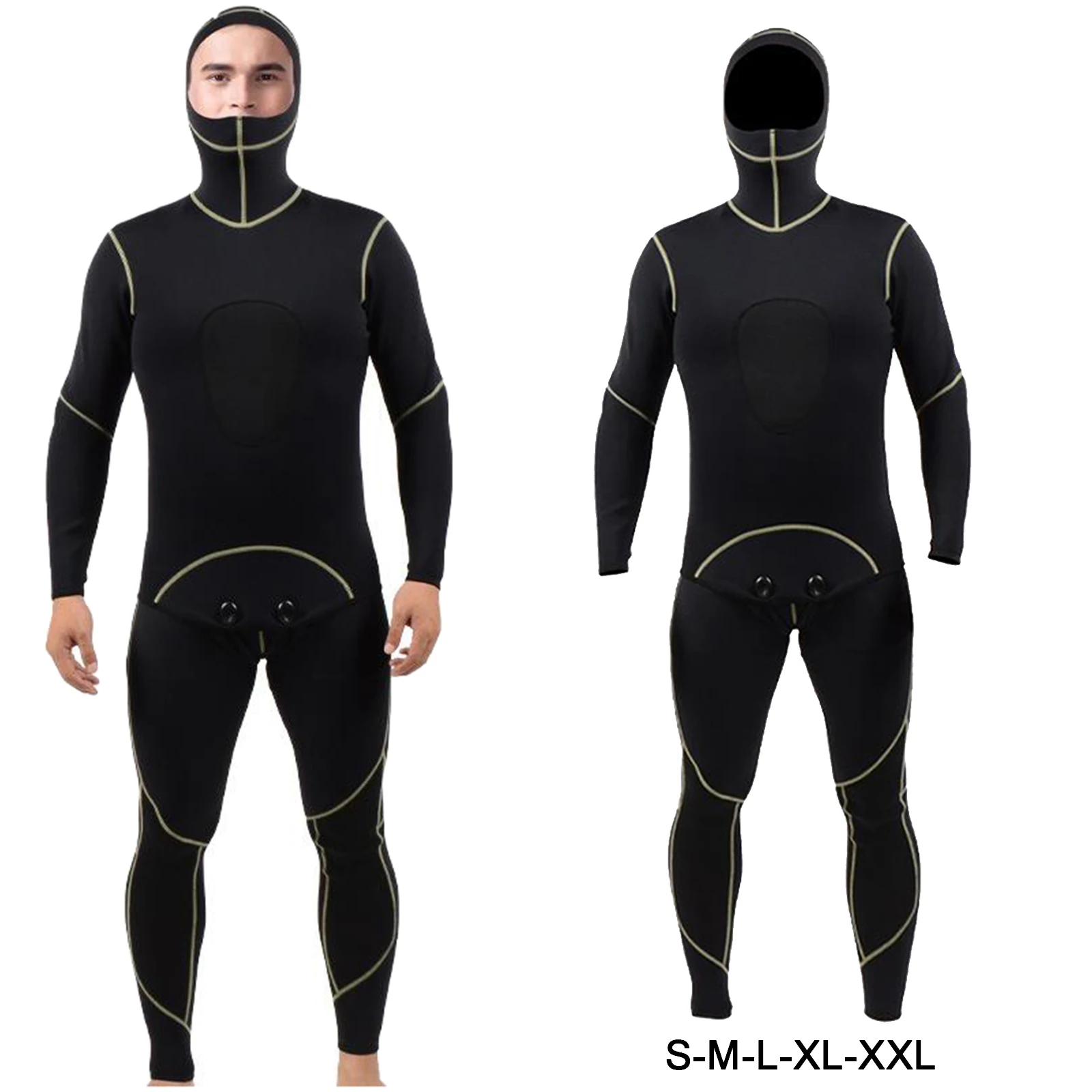 Details about   Neoprene 2mm Winter Wetsuit Two Pieces Hooded Spearfishing Diving Full Suit 