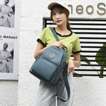 

PUIMENTIUA Women Backpack School bag For Girls PU Leather Travel Shoulder School Simple Rucksack Student Bag