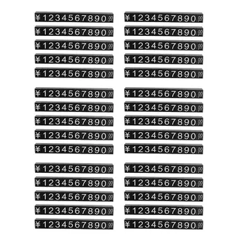 

360 Cubes White On Black Adjustable Number Stand Sale Price Display Blank Tag Label Retail Shop Accessories Supplies