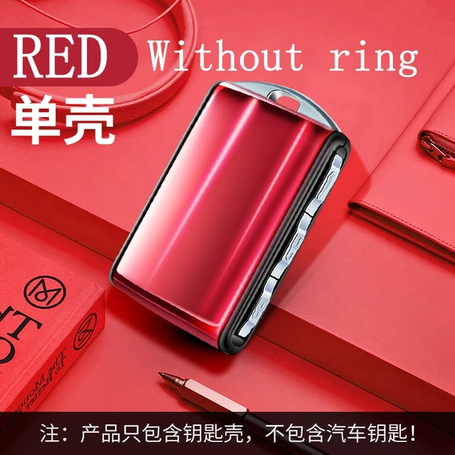 Environmental Protection Resin Key Case Shell Cover For Volvo S90 XC90 XC40 XC60 T5 T6 T8 V90 Polestar 2 Car Auto Accessories RED WITHOUT RING