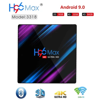 

Mini TV Box h96 max 4G DDR3 USB 3.0 Bluetooth 4.0 Android 9.0 9 OS 4K 4096x2160 Smart Penta-Core Mali-450 RK3318 GPU 2.4G/5G box