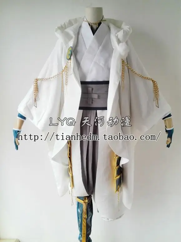 Touken Ranbu Tsurumaru Kuninaga Косплэй костюм, полный набор все Размеры индивидуальный заказ с наколенник