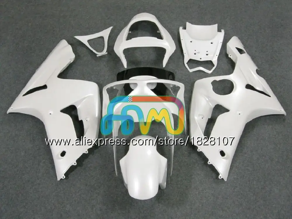 Корпус для KAWASAKI 600CC ZX600 ZX636 12BS. 0 ZX 636 6 R ZX 6R 03 04 ZX-636 ZX-600 ZX-6R ZX6R 03 04 2003 2004 Обтекатель, цвет красный, белый, Лидер продаж - Цвет: No. 18 Gloss white